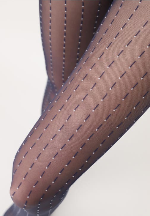 Point Line Sheer Tights