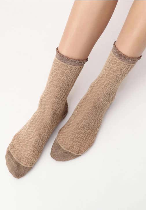 Cotton and Viscose Weave Ladylike Socks