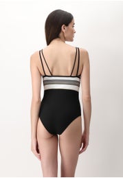 Maillot de bain triangle une pièce Stripes