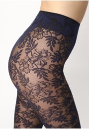 Sheer Lace Effect Floral Lace Tights