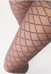 Sheer Tights with Rhombus Rich Diamond