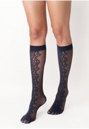 Sheer knee-highs Lacy Roses