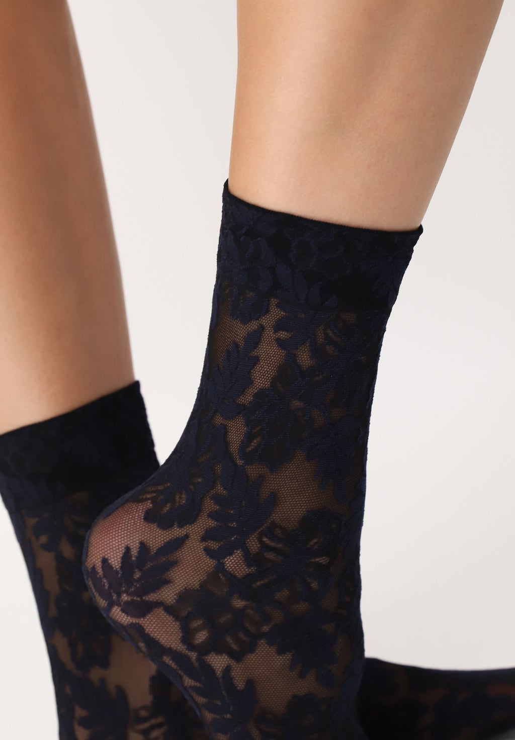 Sheer Lace Effect Sock Floral Lace