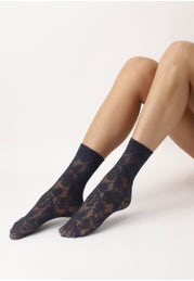 Sheer Lace Effect Sock Floral Lace