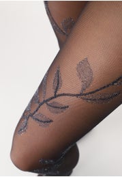 Sheer and Elegant Bright Leaves Tights