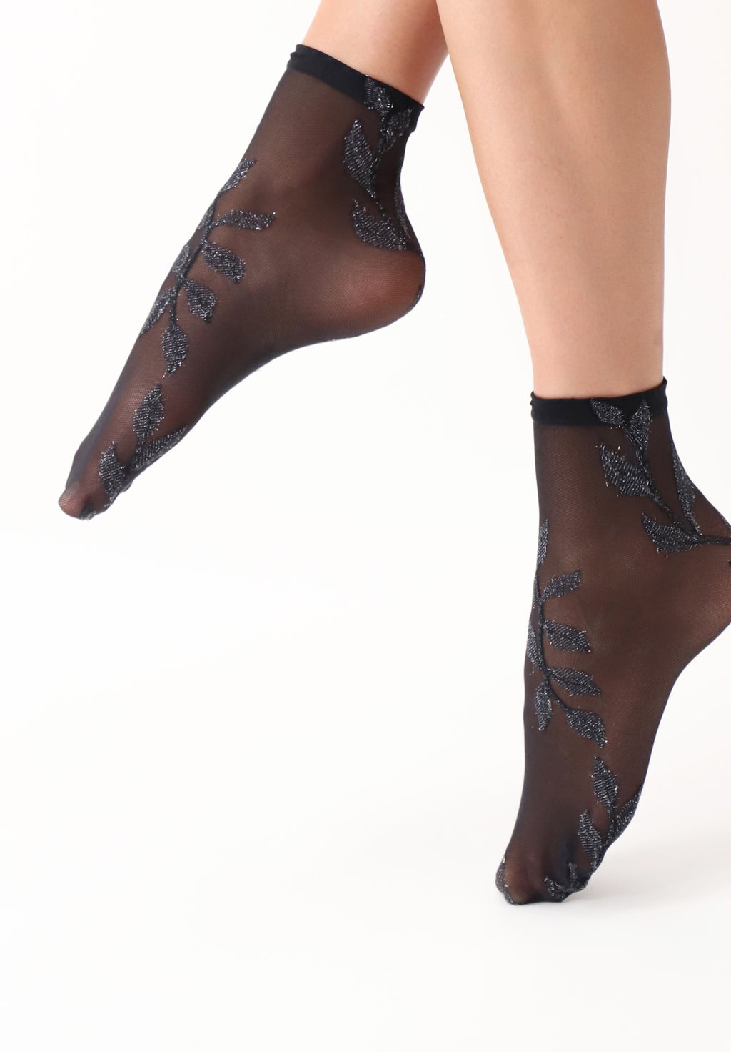 Sheer and Elegant Sock Bright Leaves