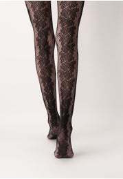 Collants en maille avec motif Floral Net