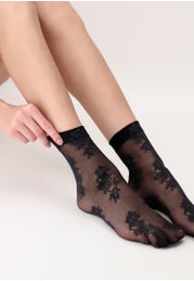 Sheer Sock Silver Lace