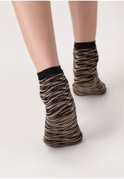 Blickdichte Socken mit Zebra-Muster