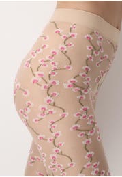 Transparente Strumpfhose Flowers