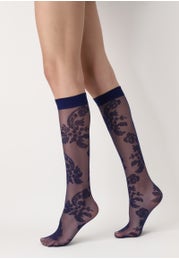 Paisley Lace Sheer Knee-Highs