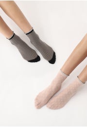 Twins Genteel Ankle Socks Two-pair Pack