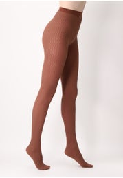 Opaque Tights with Embossed Pattern Winding 60