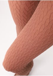 Opaque Tights with Embossed Pattern Winding 60