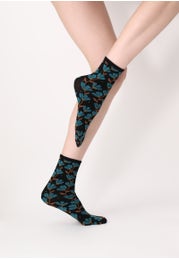 Blickdichte Viskosesocken In Bloom