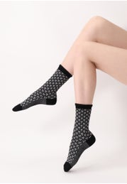 Stretch Cotton Socks Jacquard Déco