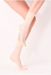 Ribbed Glossy Viscose Silky Sock