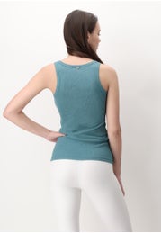 Ärmelloses Top aus Aster-Metallic-Viskose