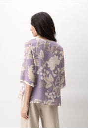 Viscose Crew-neck Shirt Printed Flowers