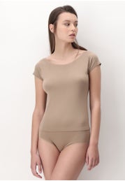 Half Sleeve Jersey top in Elasticized Modal Perfect Line