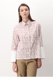 Camicia Boxy in Cotone Bouquet