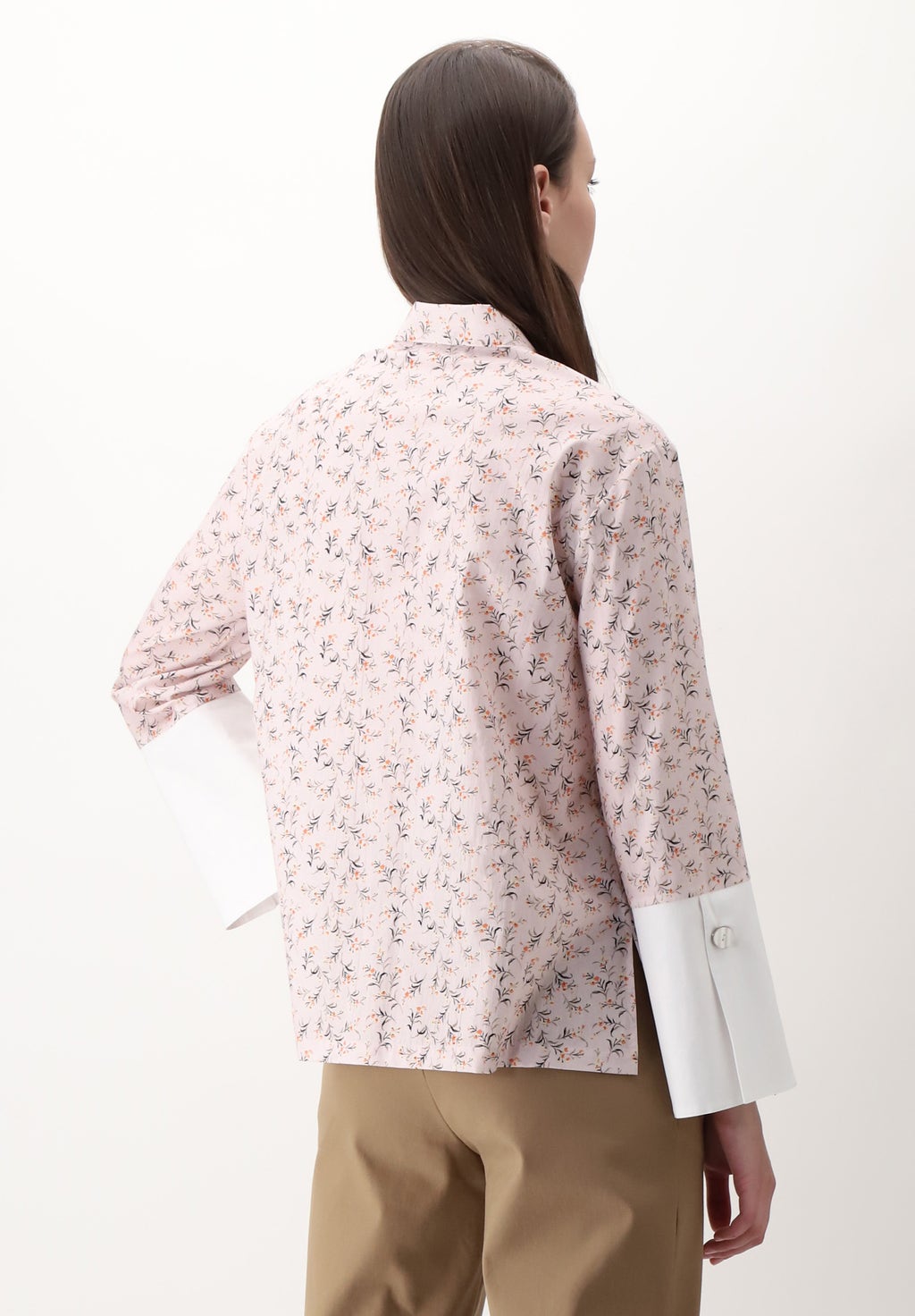 Camicia Boxy in Cotone Bouquet