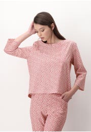 Kurzarmshirt aus Baumwolle Blossom