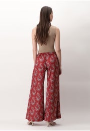 Leggins aus glänzendem Satin Blossom Flare