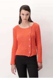 Maglia Cardigan Maniche Lunghe in Cotone