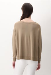 Maglia Maniche Lunghe in Viscosa Color Knit