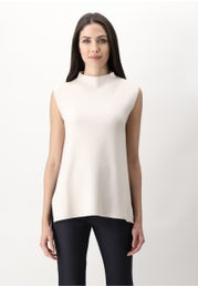 Trendy Viscose and Angora Sleeveless Sweater