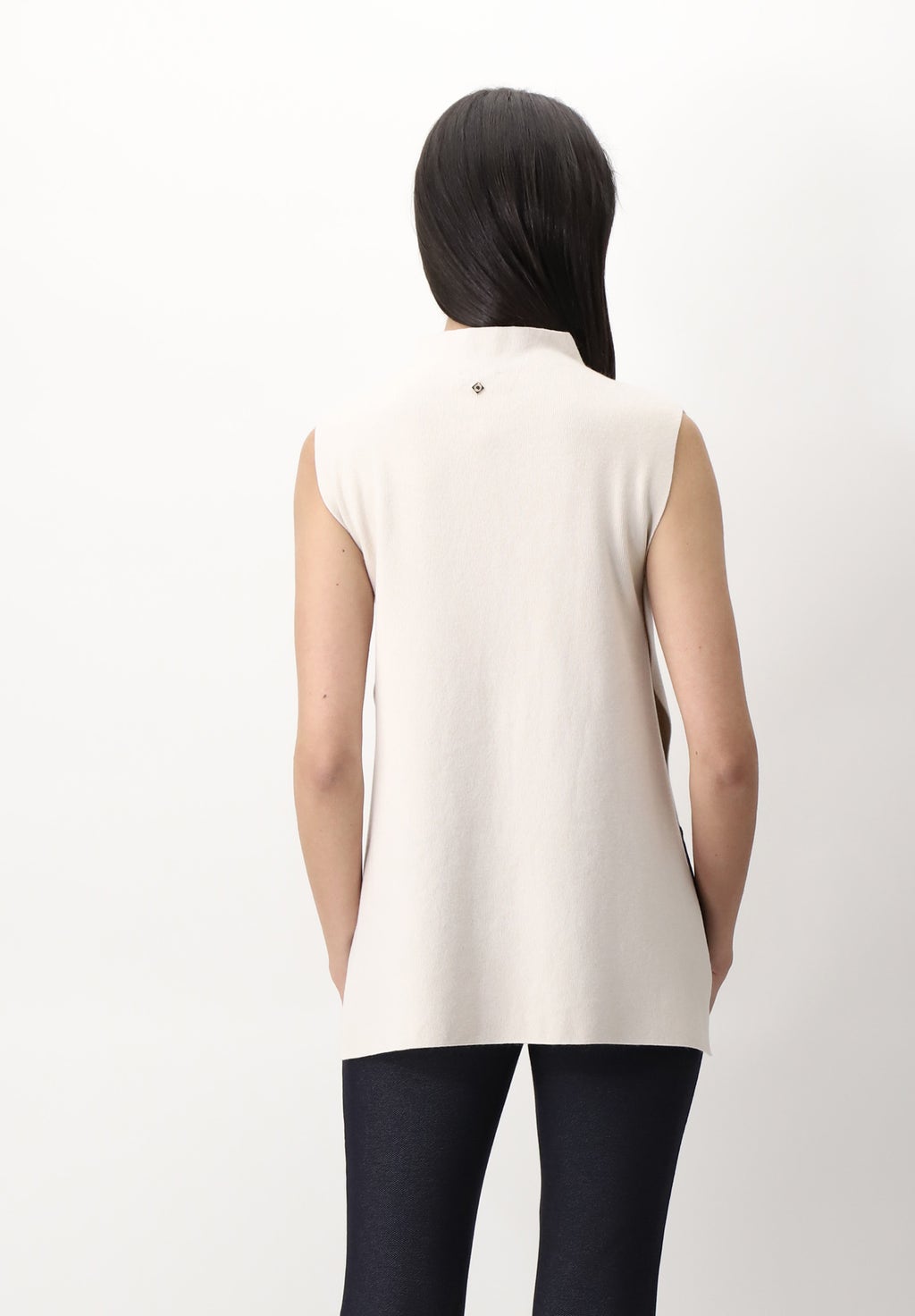 Trendy Viscose and Angora Sleeveless Sweater