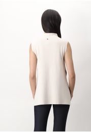 Trendy Viscose and Angora Sleeveless Sweater