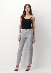 Stripes Stretch Cotton Straight-Leg Trousers