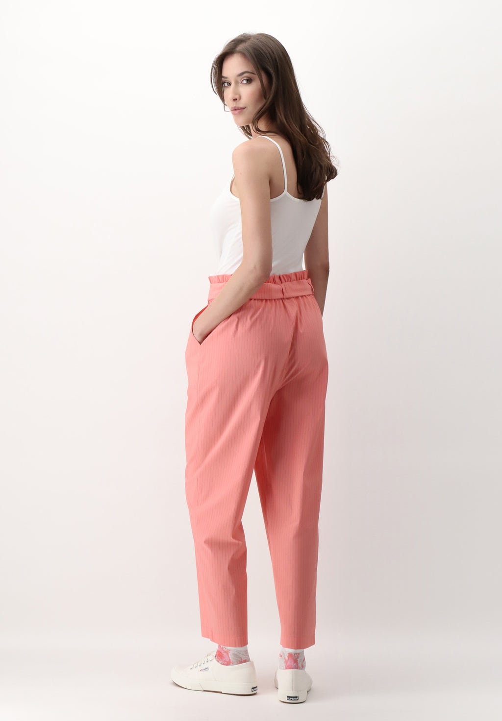 Wide-leg trousers made of Light Cotton