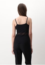 Cotton Lace Top with Narrow Straps