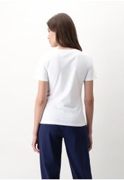 T-shirt à col rond en coton Time Athleisure