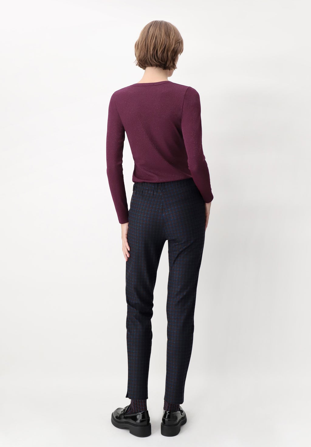 Leggings aus Stretch-Flanell Geometric