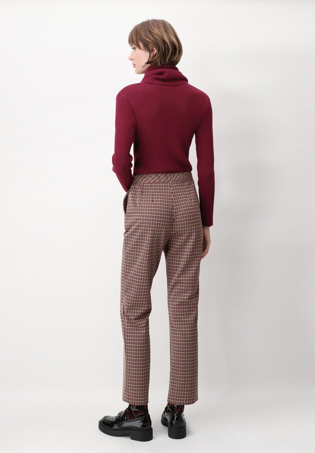 Leggings aus Stretch-Jacquard-Karostoff Color