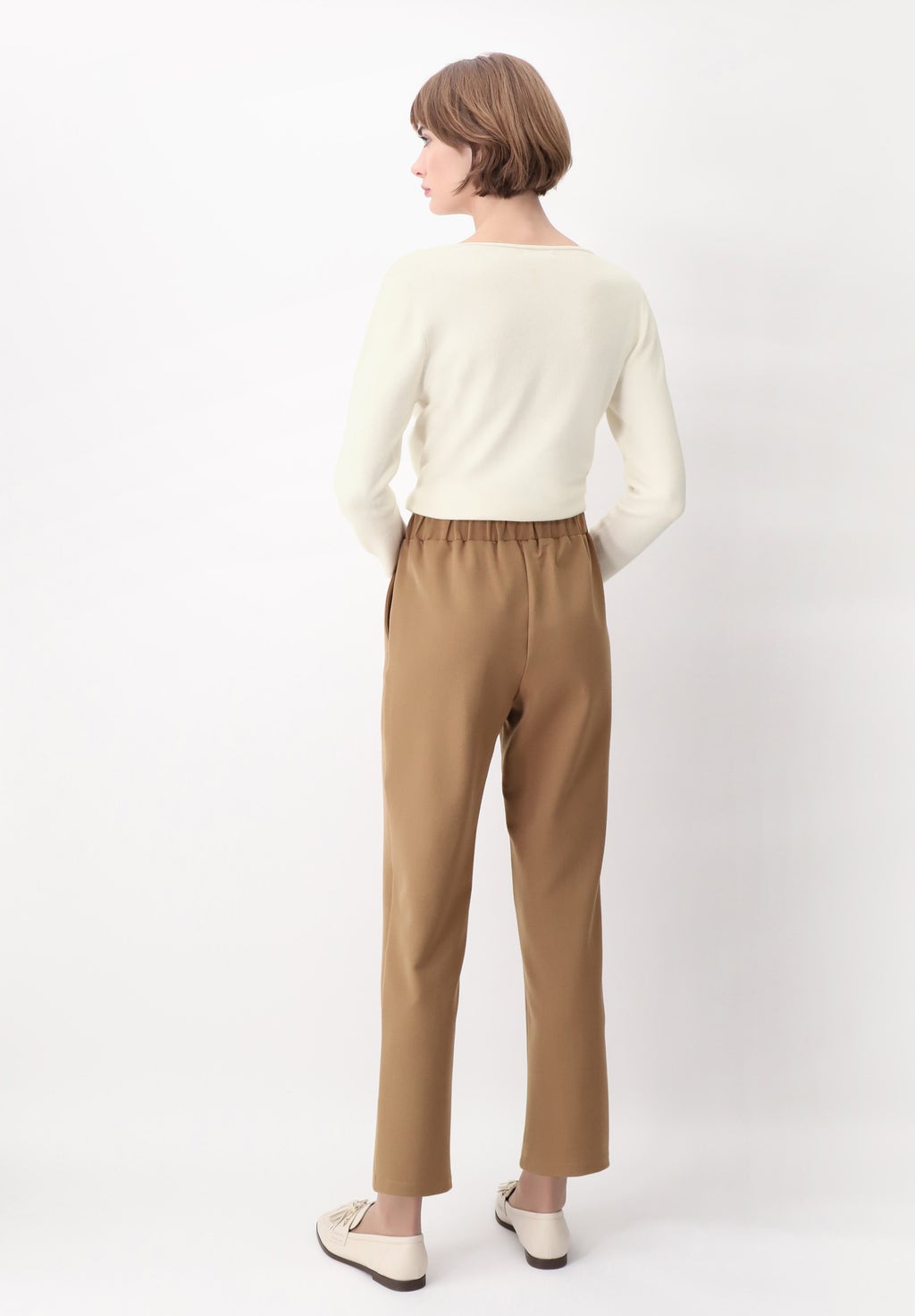 Leggings in Tessuto Crêpe Linea Dritta