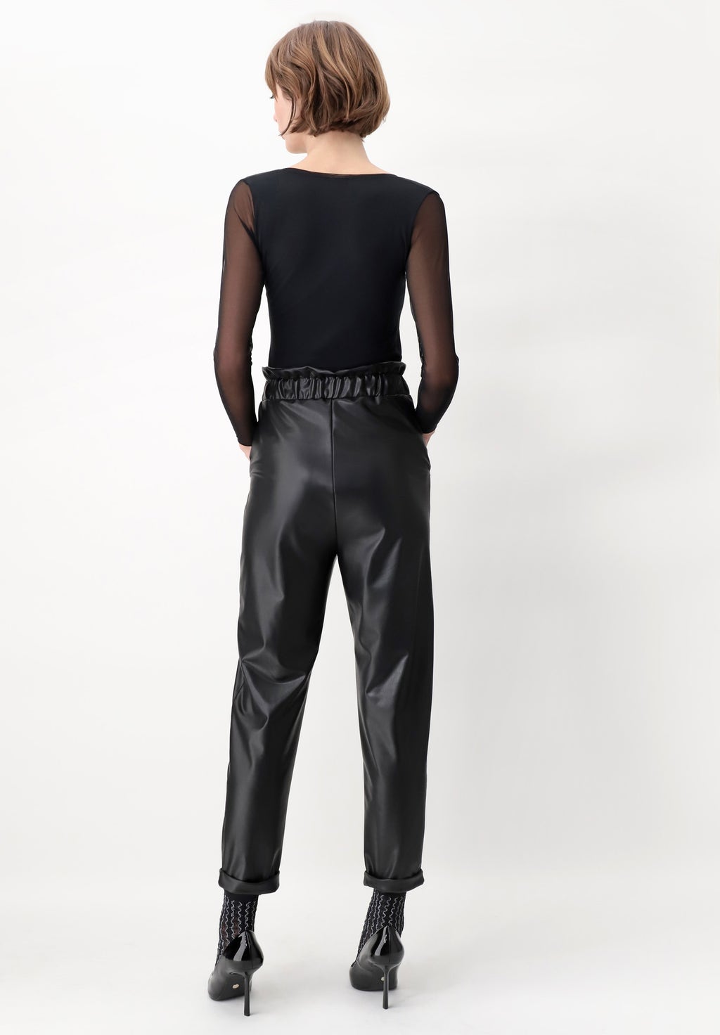 Comfort Trousers in Eco Leather Thermal Effect