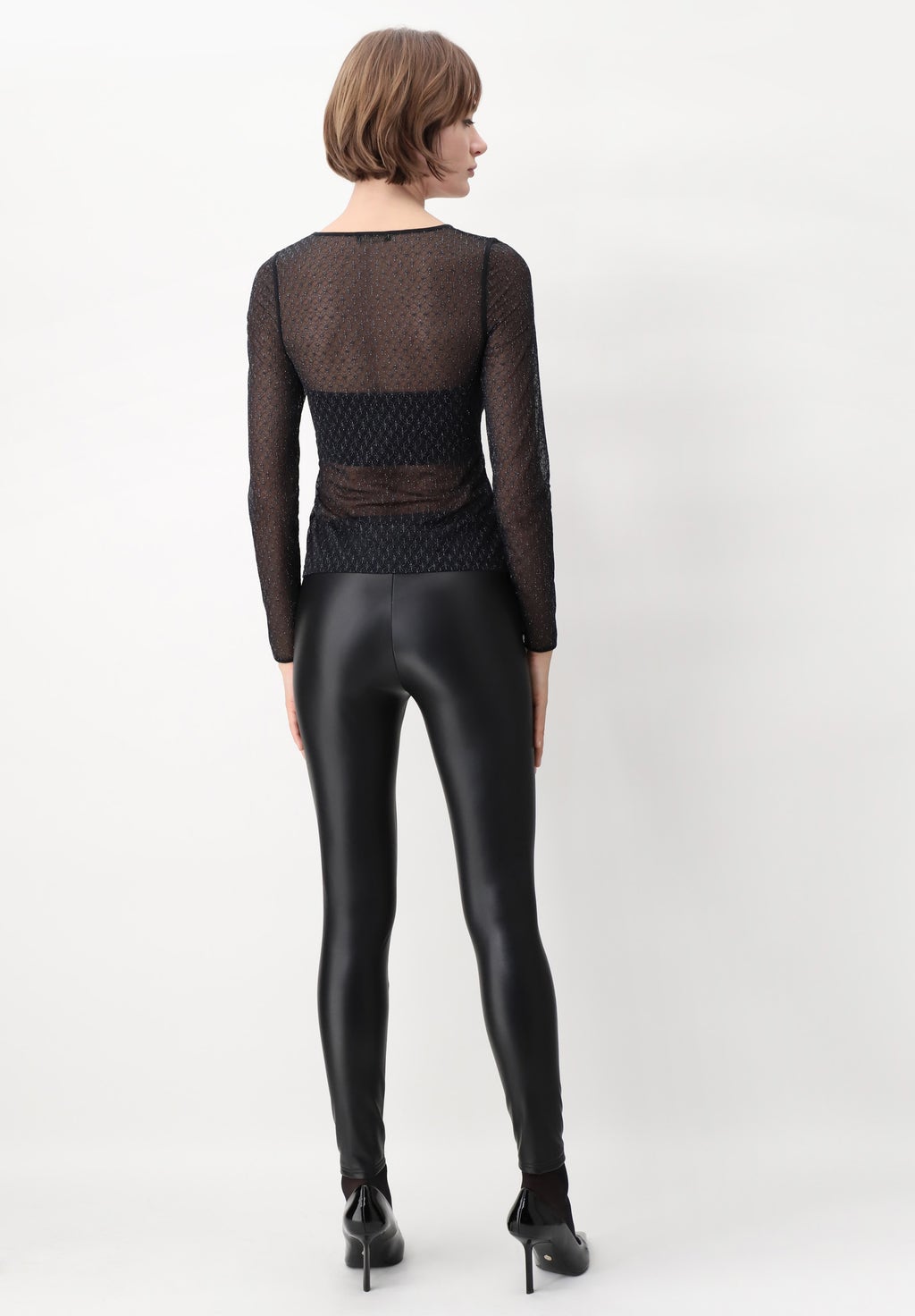 Thermal Effect Stretch Eco Friendly Leather Leggings Must Plus