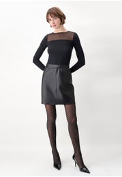 Thermal Effect Eco Leather Miniskirt