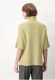 Viscose and Angora Comfy Knit 3/4 Sleeve Sweater