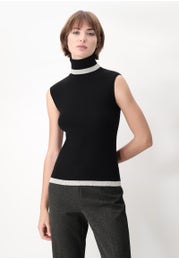 Maglia Senza Maniche in Viscosa e Lamé Glam Knit