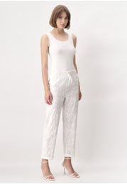 Floral Devorè Effect Pants