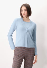 Strickjacke aus Viskose und Angora